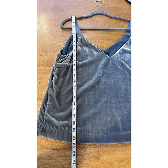 J Crew Velvet Gray Tank Top Womens Size L - Picture 7 of 9